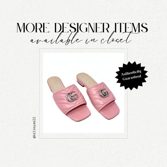 Gucci Interlocking GG Logo Rubber Pool Slides Slip On Flat Sandals Pink EU 40 - Picture 12 of 12